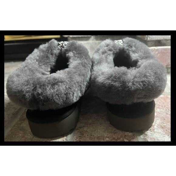 Ugg Black Inddoor Outdoor Tasman Alpine Women Wool and Suede Slipper Size 9 NEW - Picture 6 of 8